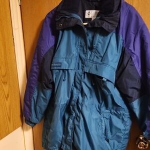 Columbia Kids' Teal and Navy Raincoat